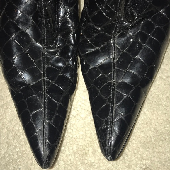 Stuart Weitzman black patent booties, used. - Picture 3 of 11